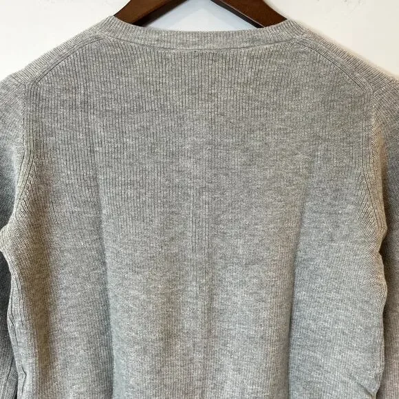 J.Crew Collection Embellished Cardigan Sweater Cotton Holiday CD379 Grey 12 13 - Picture 8 of 14